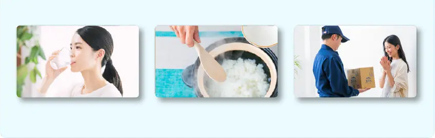 おいしいお水で手軽に水分補給 お料理がさらにおいしく! ホット一息!