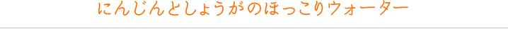 にんじんとしょうがのほっこりウォーター