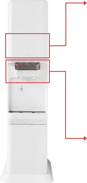 お湯と冷水のロック機能 お湯/冷水共通のボタン2秒以上長押しで解除 | 5秒後に再ロック